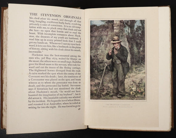 1912 The Robert Louis Stevenson Originals by B. Blantyre Simpson History Book