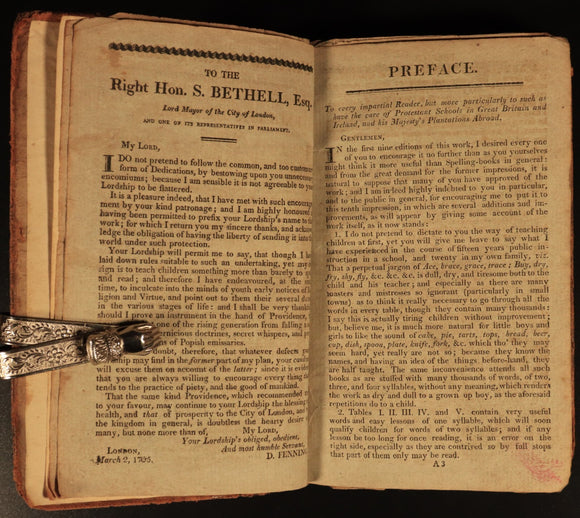 c1820 The Universal Spelling Book by Fenning & Moon Antiquarian Reference Book