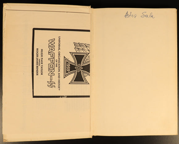 Uniforms, Organization & History Of Waffen SS 1982 1st Ed Military History Book