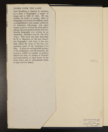 1943 Storm Over The Land by Carl Sandburg American History Book Abraham Lincoln - 0