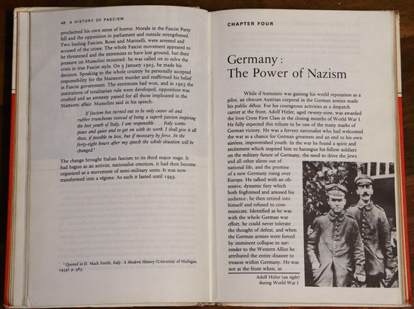 1969 Fascism In Western Europe 1900-45 German Political & Military History Book