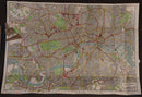 c1910 Philip's Tape Indicator Map Of London Antique British Map w/Tape Book-5