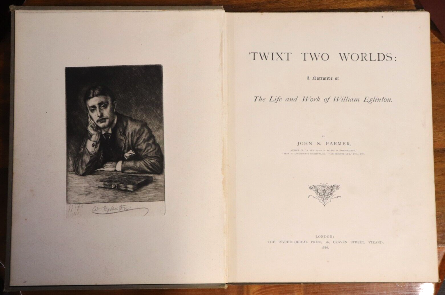 1886 'Twixt Two Worlds by John S Farmer Scarce & Signed Antiquarian Occult Book - 0