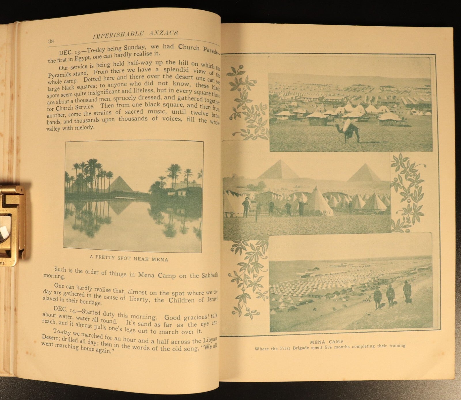 Imperishable Anzacs Story Of First Brigade 1916 Antique Military History Book
