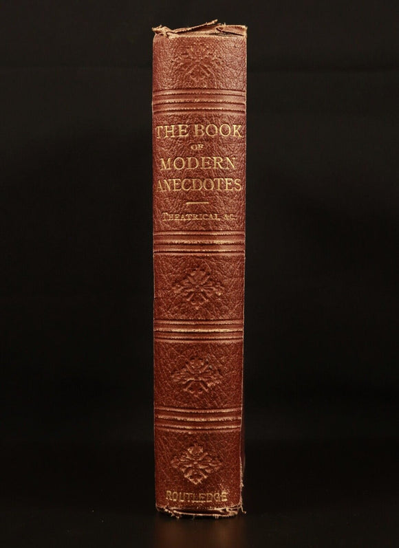 1873 Book Of Modern Anecdotes Antique Philosophy & Literature Book Routledge