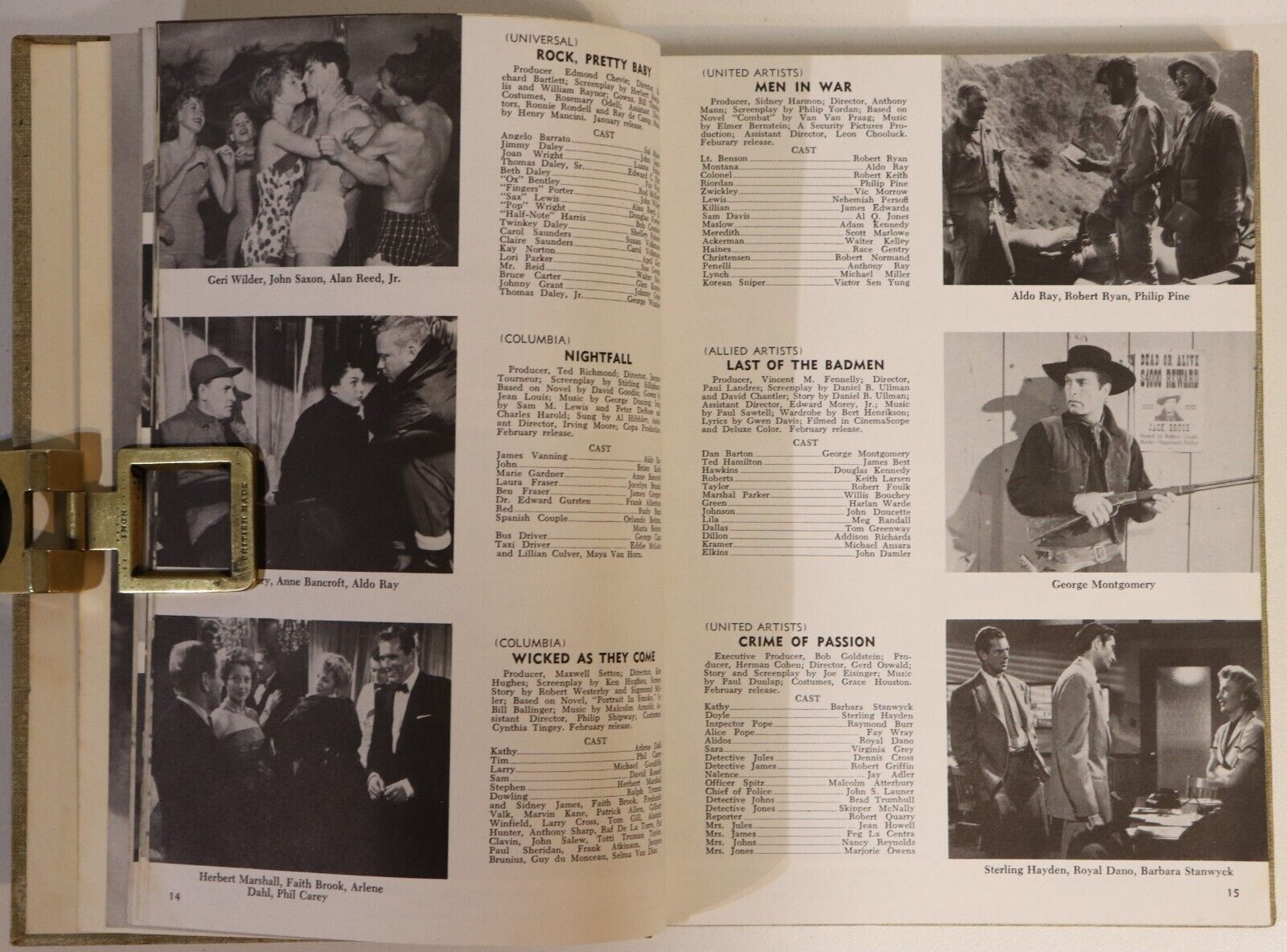 1958 Daniel Blum's Screen World Vintage Film & Cinema History Book