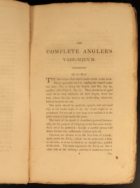 1808 The Complete Anglers Vade-Mecum by T. Williamson Antiquarian Fishing Book