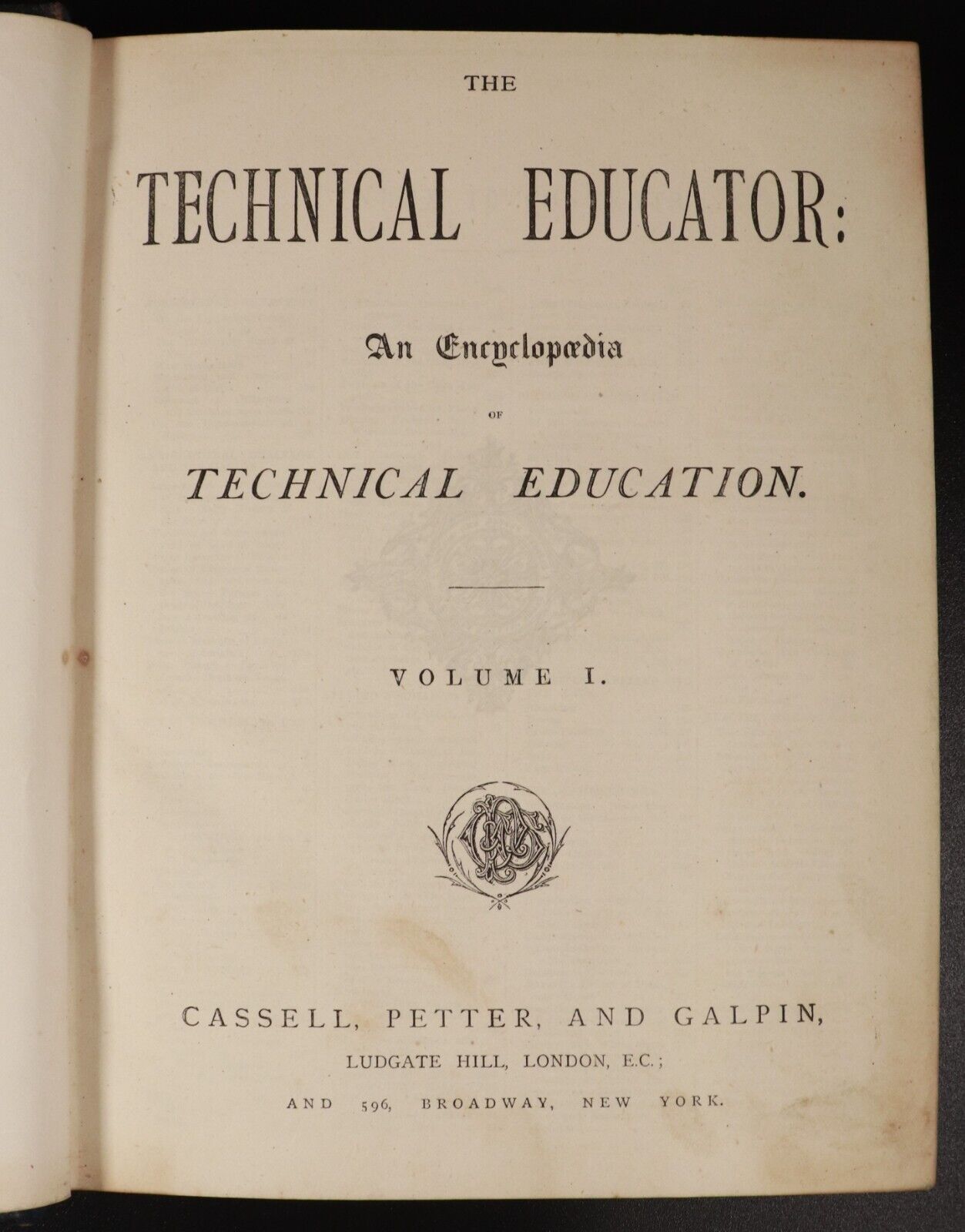 1872 2vol The Technical Educator Antique General Reference Book Set Illustrated