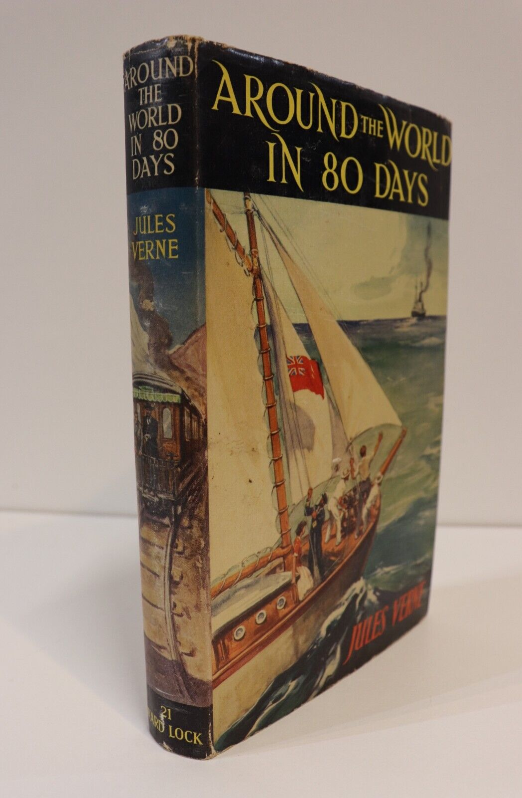 c1957 Around The World In Eighty Days by Jules Verne Vintage Fiction Book