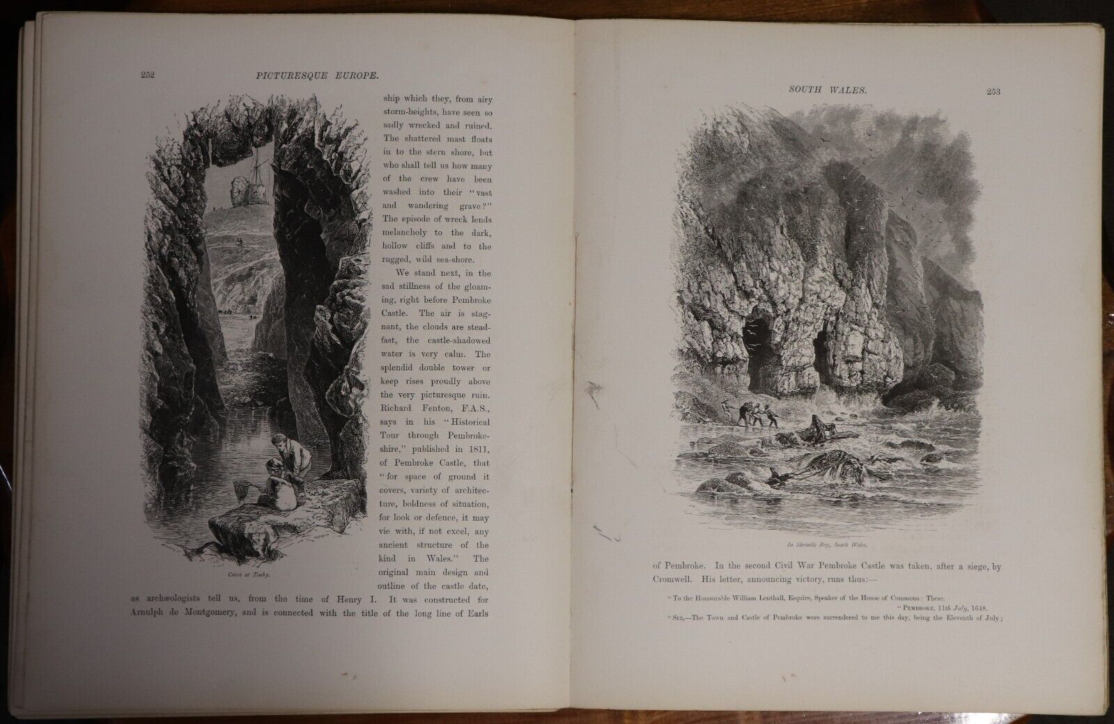 c1875 Picturesque Europe - Division 8 Antiquarian Engravings Book