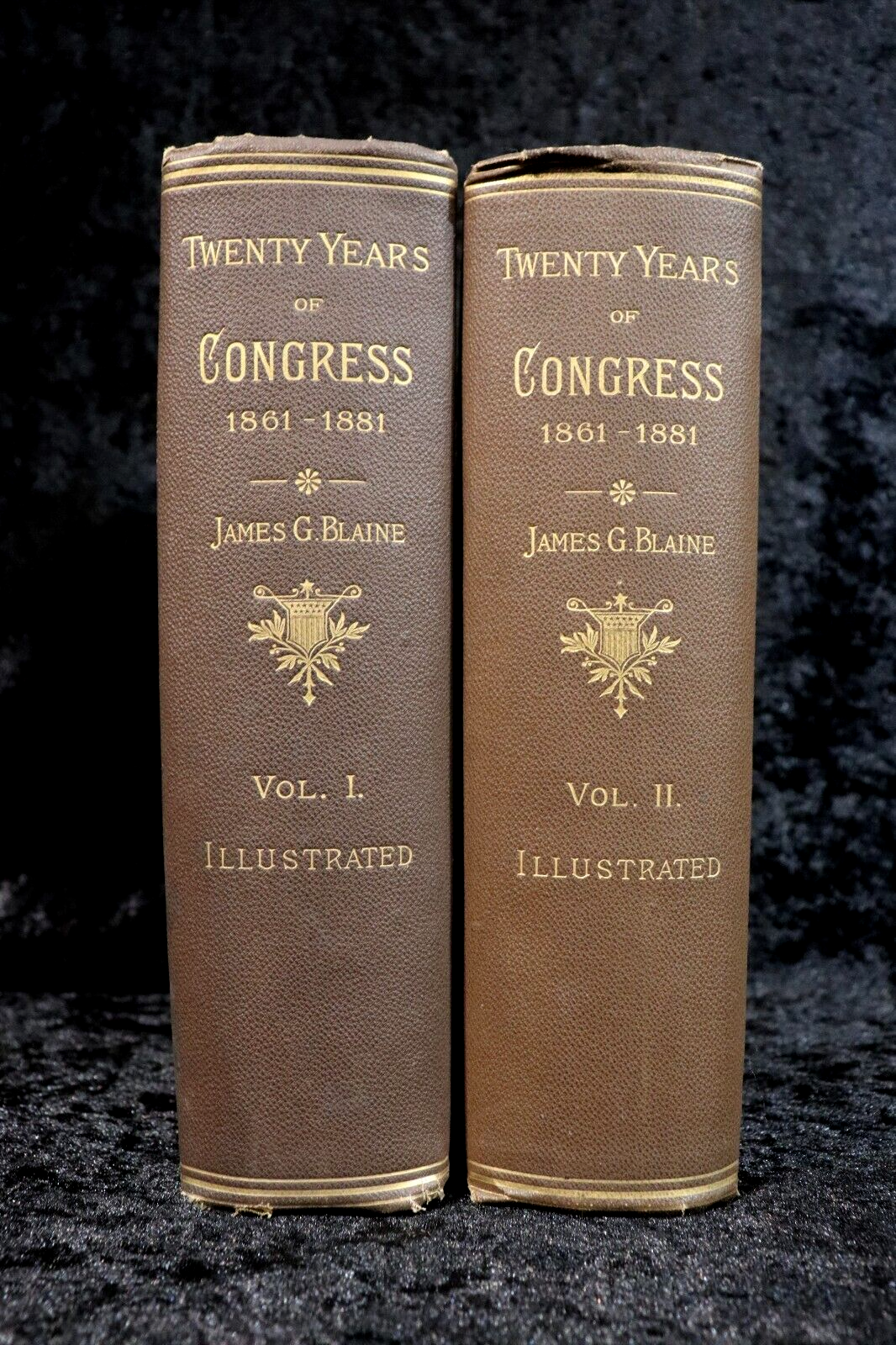 1884 2vol Twenty Years Of Congress by J.G. Blaine Antique American History Books