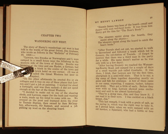 1943 My Henry Lawson by Bertha Lawson Antique Australian Biography History Book