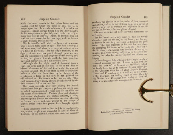 1896 Eugenie Grandet by Honore de Balzac Antique Classic Fiction Book