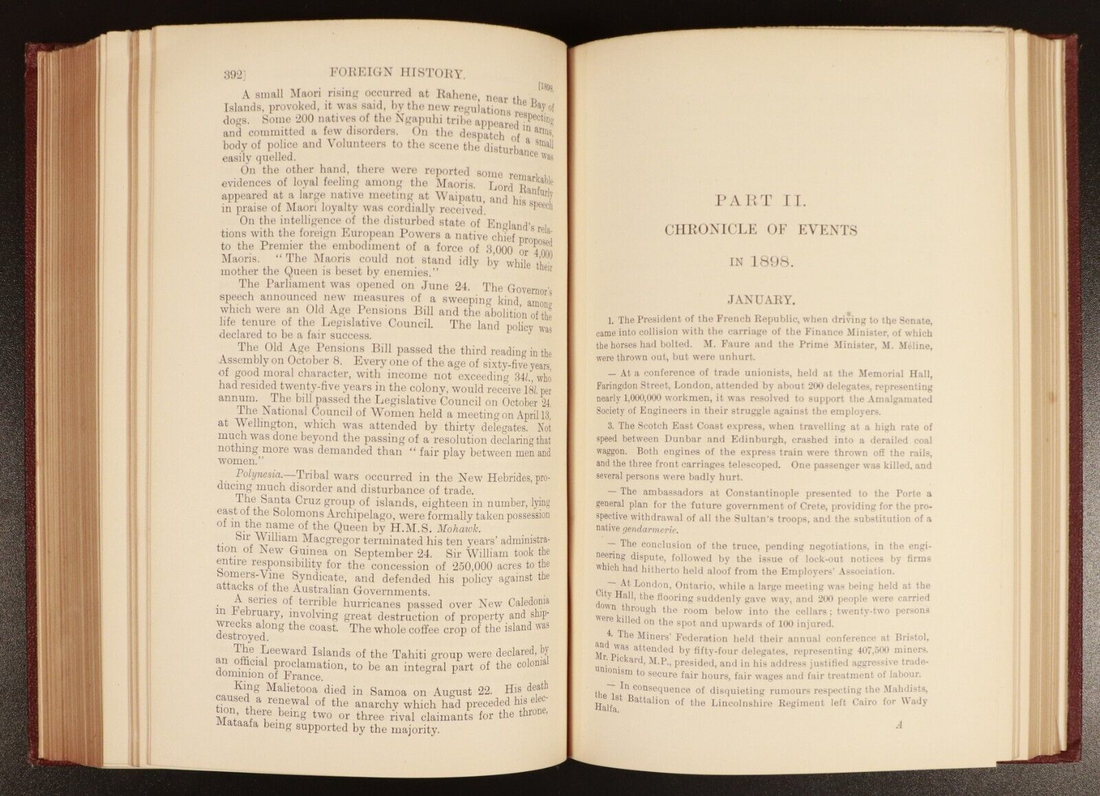 1899 The Annual Register For The Year 1898 Antique British History Book