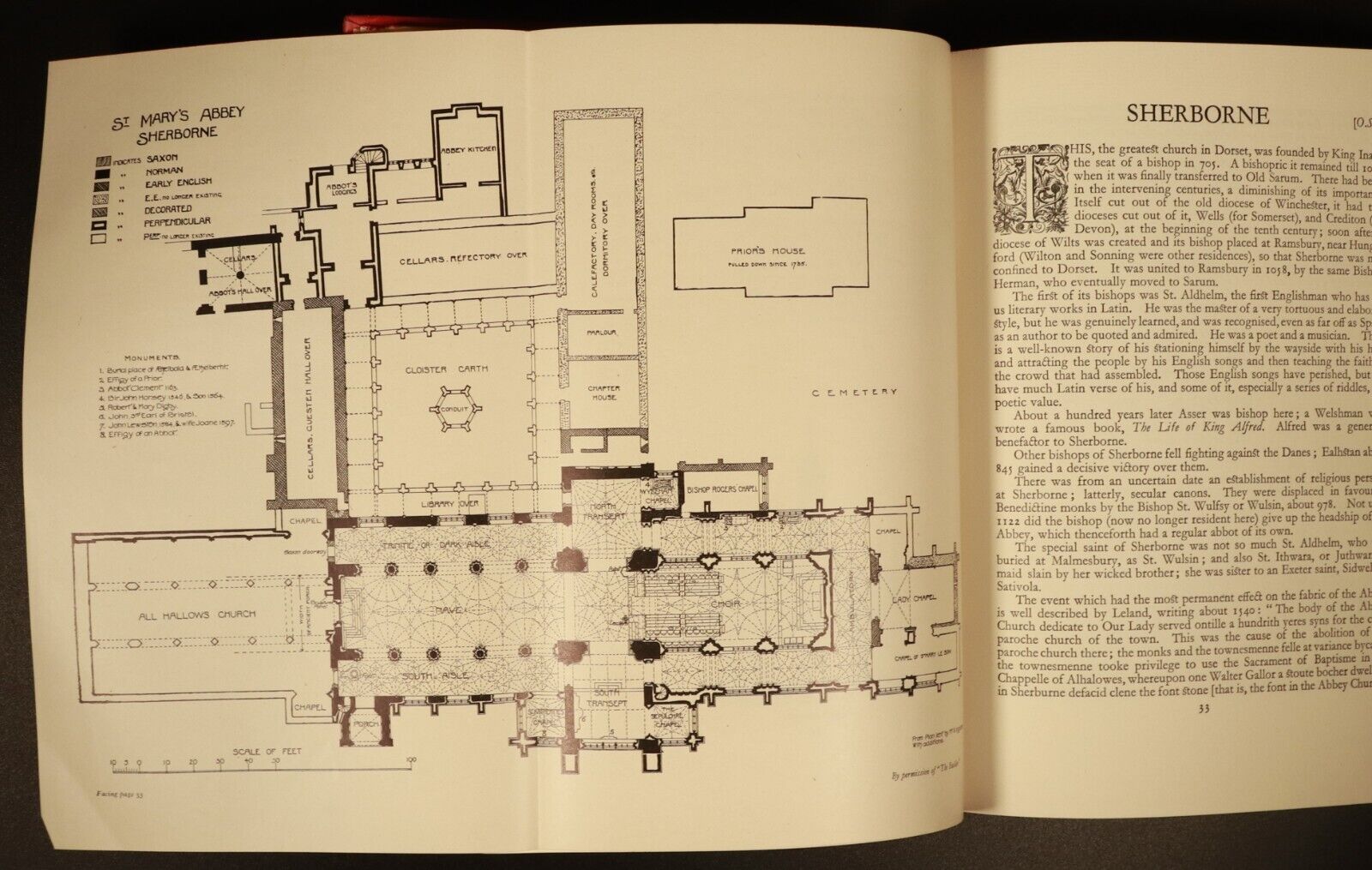 1926 Abbeys by M.R. James Antique British Church Architecture Reference Book