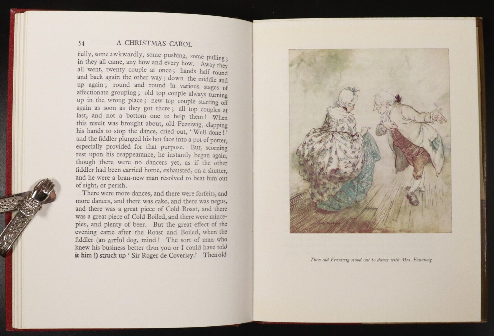 1974 A Christmas Carol: Charles Dickens Vintage Fiction Book Arthur Rackham