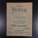 c1895 Practical Tutor For The Clarinet Antique Classical Music Reference Book-1