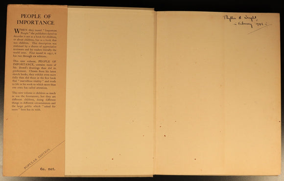1938 People Of Importance by J.H. Dowd British Art Book Of Sketches B.E. Spender