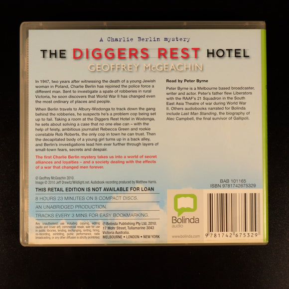 Diggers Rest Hotel by G. McGeachin Australian Fiction Book Audio CD Bolinda