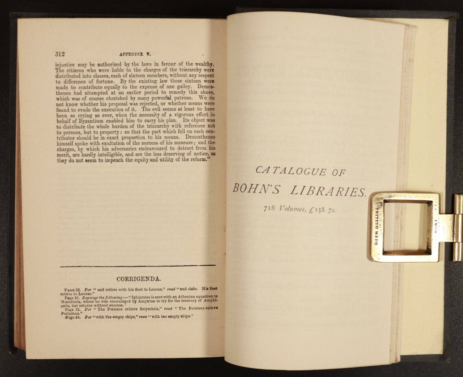 1889 The Olynthiac Of Demosthenes Antiquarian Ancient Greece History Book