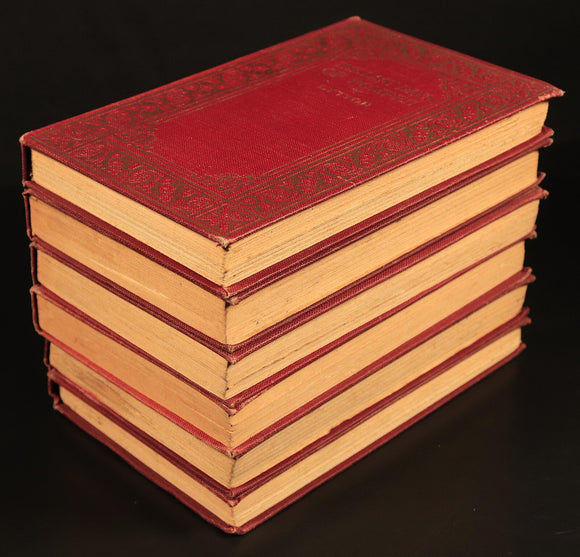 6 Volume Antique Book Collection c1920's Last Days Of Pompeii Lytton Eliot etc