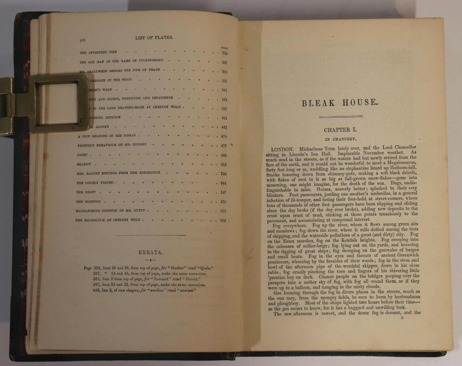 c1853 Bleak House by Charles Dickens Antiquarian British Fiction Book Early