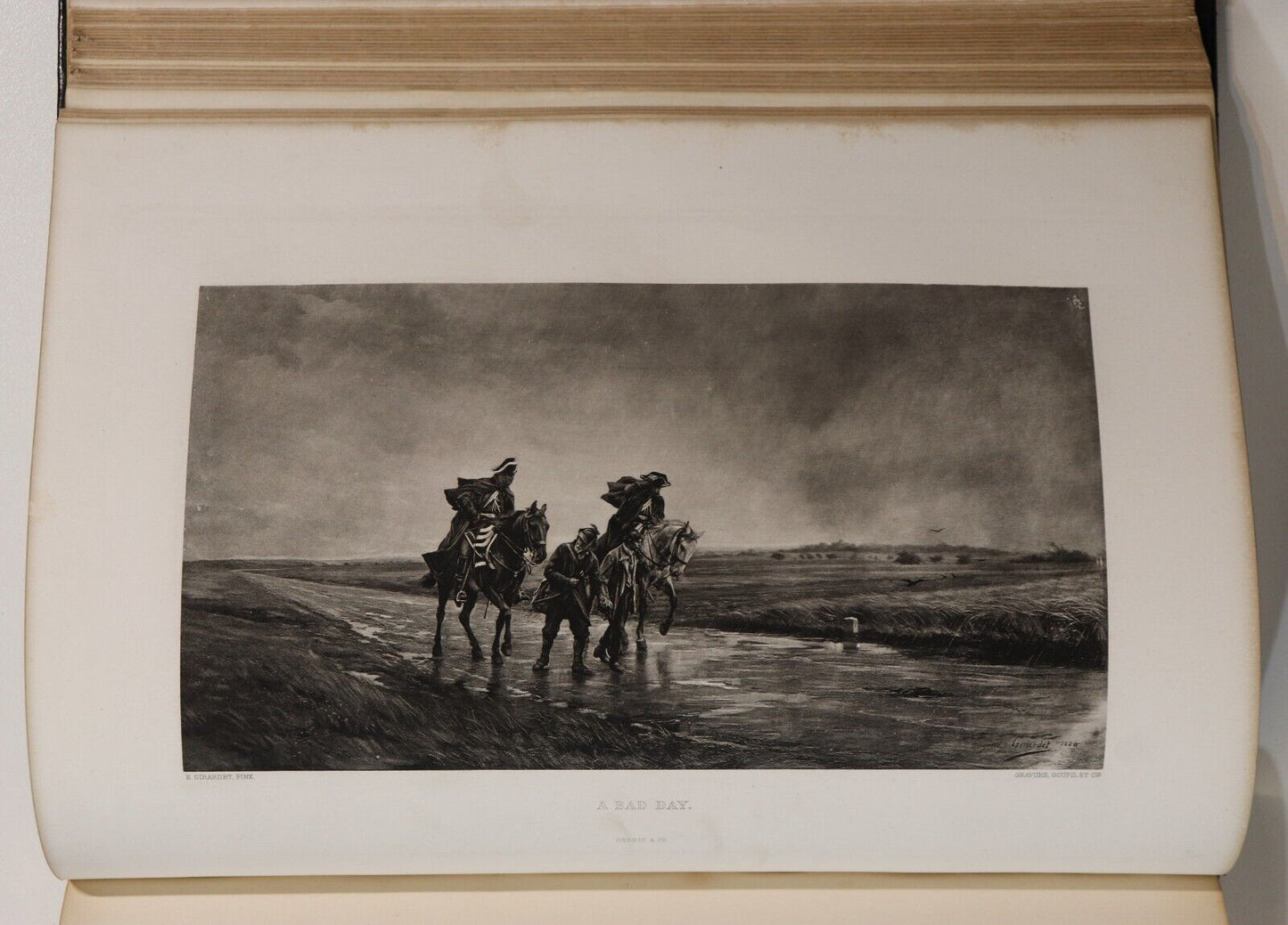 c1885 Gallery Of Contemporary Art by A Silvestre Antique Art Engravings Book