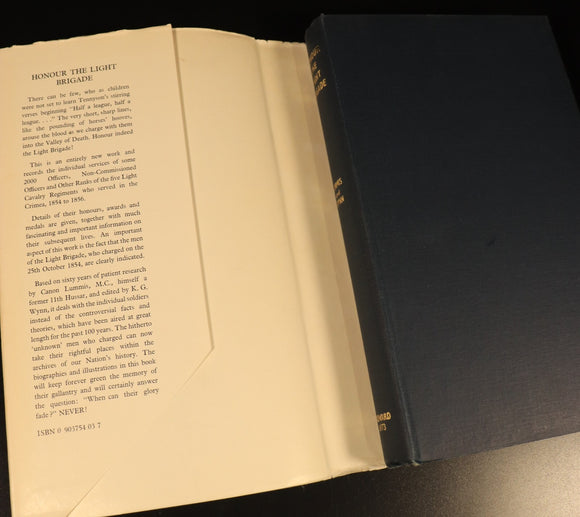 Honour The Light Brigade WM Lummis 1973 Military History Book Crimean War 1st