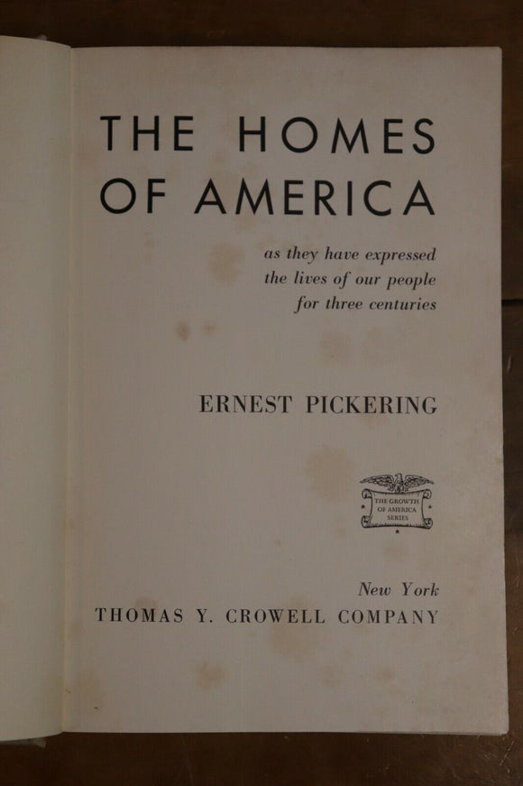 1951 The Homes of America Antique American Architecture Book by Ernest Pickering