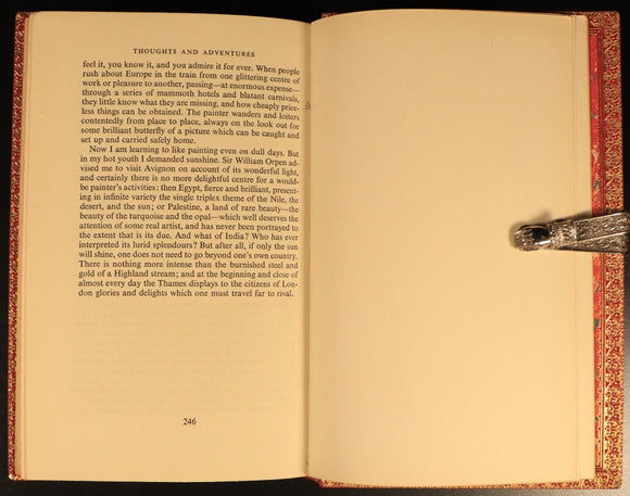 1947 Thoughts & Adventures by Winston Churchill Antique History Book Leather