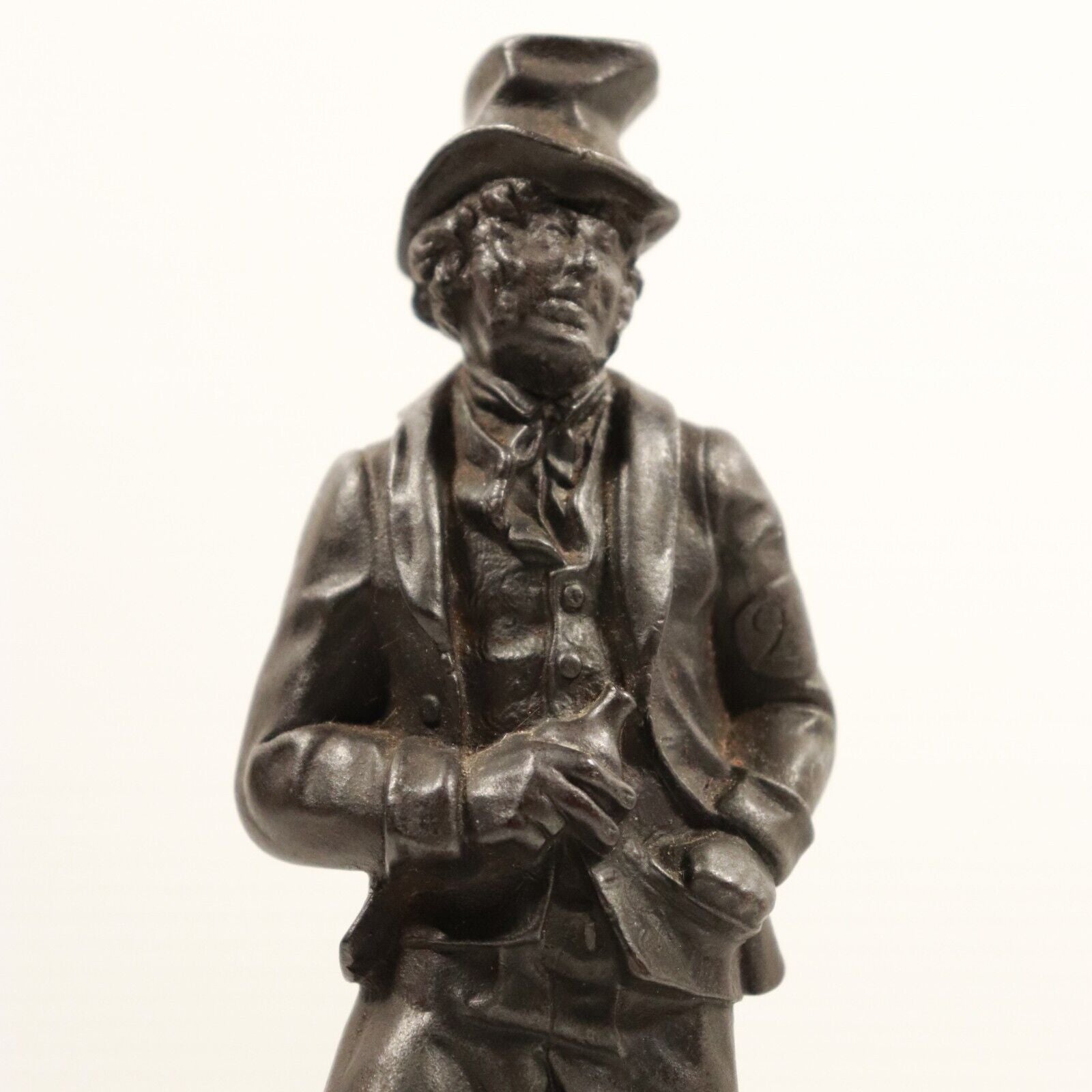 c1920's Antique Cast Iron Dickensian Figurine Sculpture Artful Dodger Dickens