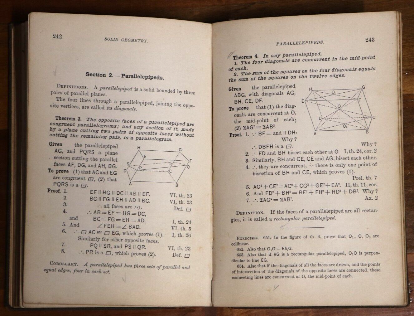 1895 Plane & Solid Geometry 1st Edition Antiquarian Mathematical Reference Book