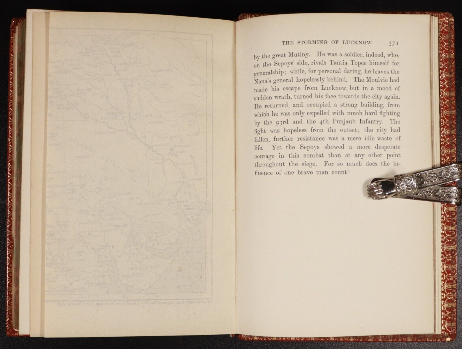 1902 The Tale Of The Great Mutiny by WH Fitchett Antique Military Book Map