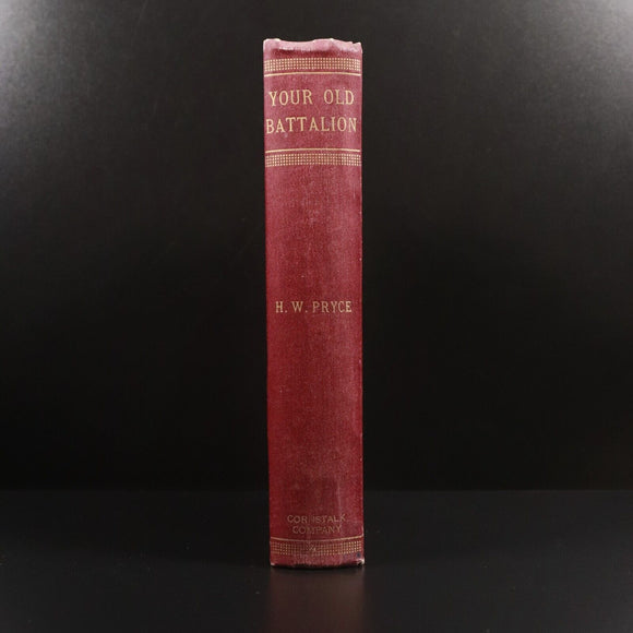 1926 Your Old Battalion by Henry Pryce Signed ANZAC Poetry Book 1st Edition