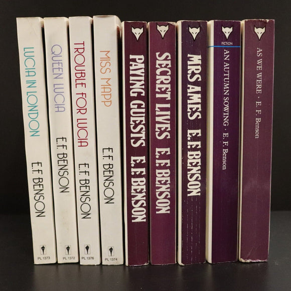 1985 The Works Of E.F. Benson 9 Book Bundle Make Way For Lucia As We Were