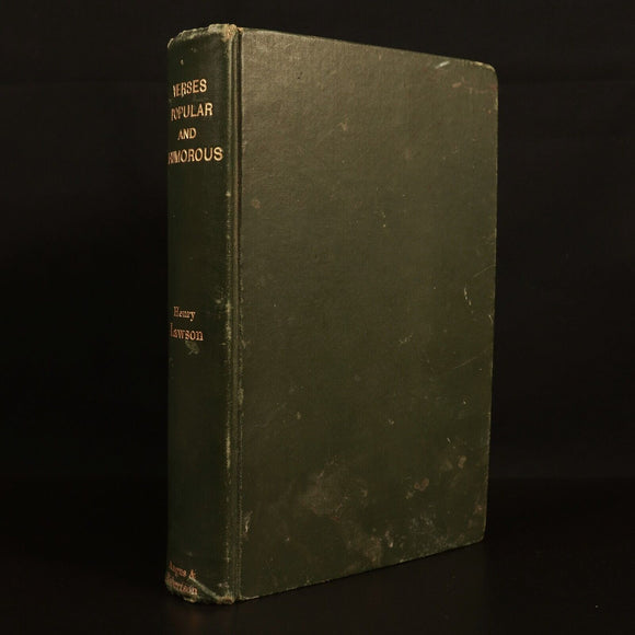 1900 Verses Popular & Humorous Henry Lawson Antique Australian Fiction Book