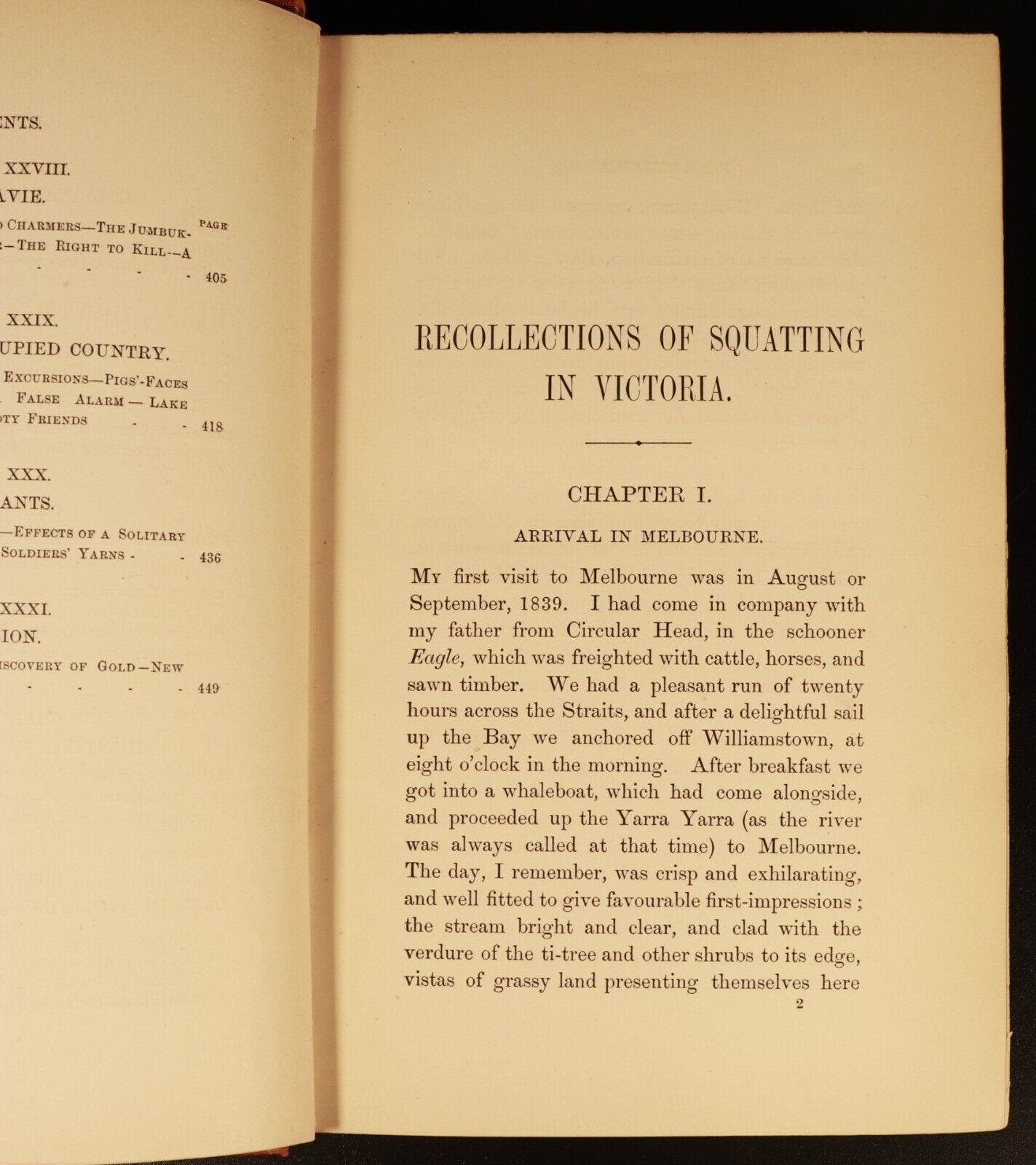 1883 Squatting In Victoria E.M. Curr Antiquarian Australian History Book VGC