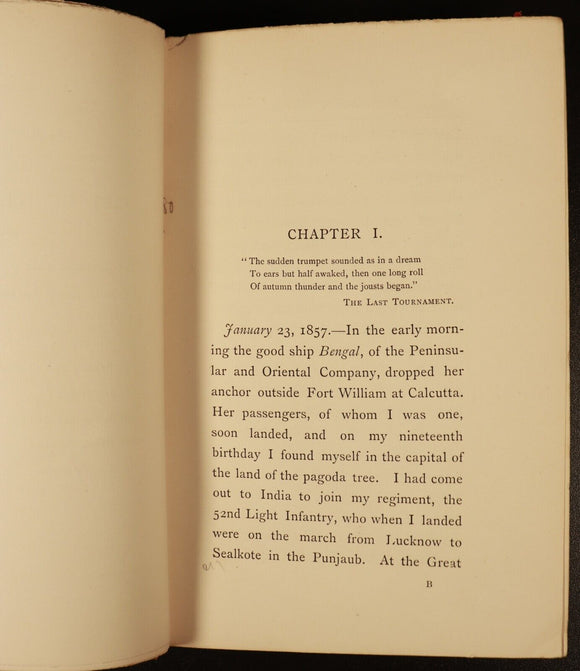 1894 An Unrecorded Chapter Of The Indian Mutiny Antique Military History Book