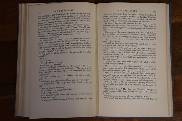 1947 The Fatal Days by H. Drake-Brockman 1st Edition Antique Fiction Book