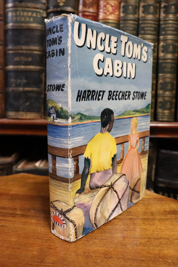 c1945 Uncle Tom's Cabin by Harriet Beecher Stowe Antique Fiction Book Dustjacket