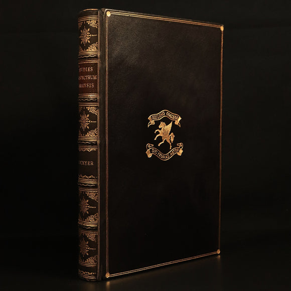 1894 Studies In Spectrum Analysis by JN Lockyer Antique Science Reference Book