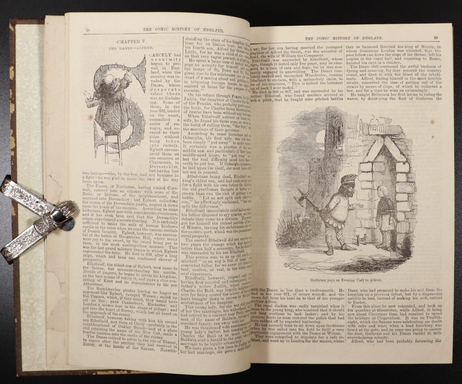 c1895 The Comic History Of England by G.A. A'Beckett Antique History Book