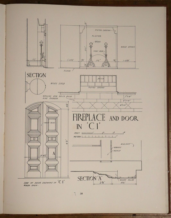1922 The Davanzati Palace by L.C. Rosenberg Antique Architecture Reference Book