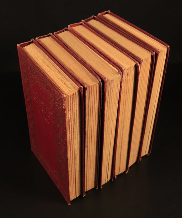 6 Volume Antique Book Collection c1920's Last Days Of Pompeii Lytton Eliot etc