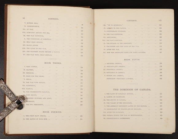 1887 America: A History by Robert MacKenzie Antiquarian American History Book