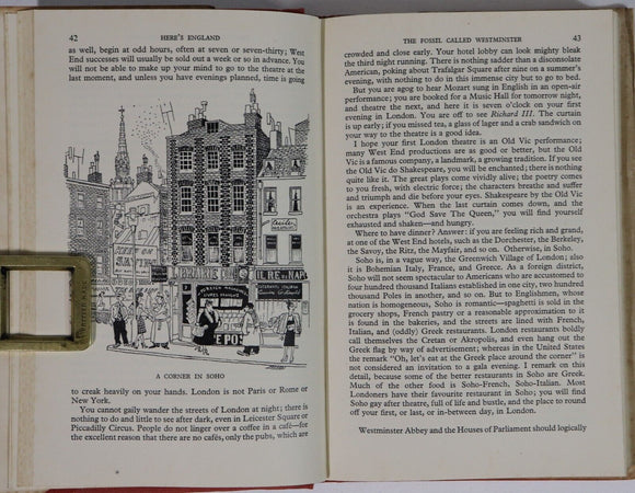 1955 Here's England by Ruth McKenney Vintage British Travel Guide Book
