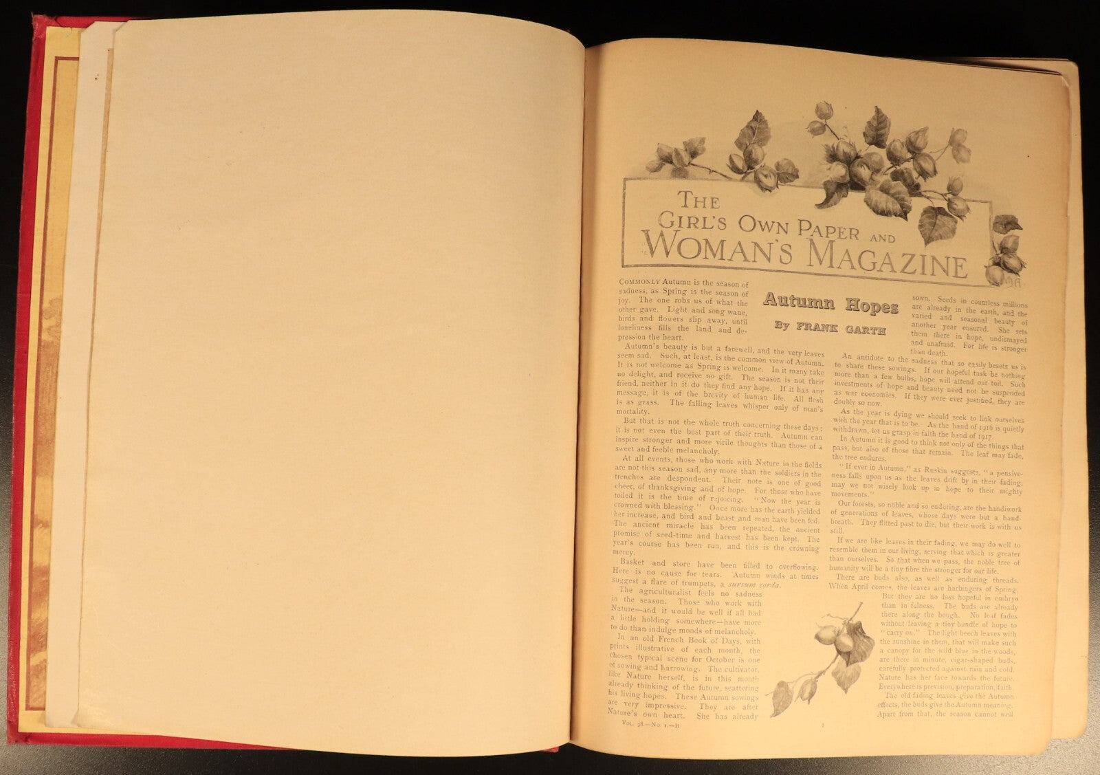 The Girls Own Annual 1917 Antique British Illustrated Girls Book Volume 38