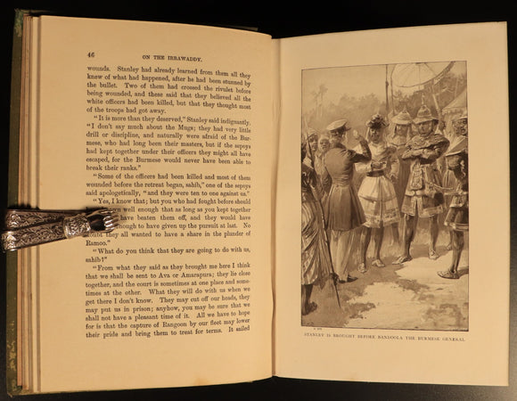 1912 On The Irrawaddy by G.A. Henty Antique Illustrated Military Fiction Book