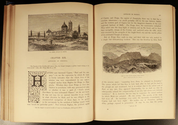 1883 Life & Work Of St Paul by F.W. Farrar Antique Theology Book Illustrated