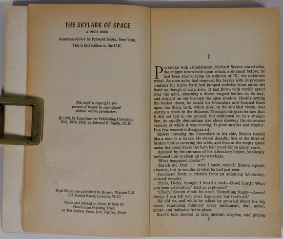 1958 The Skylark Of Space by Edward E. Smith Vintage Science Fiction Book